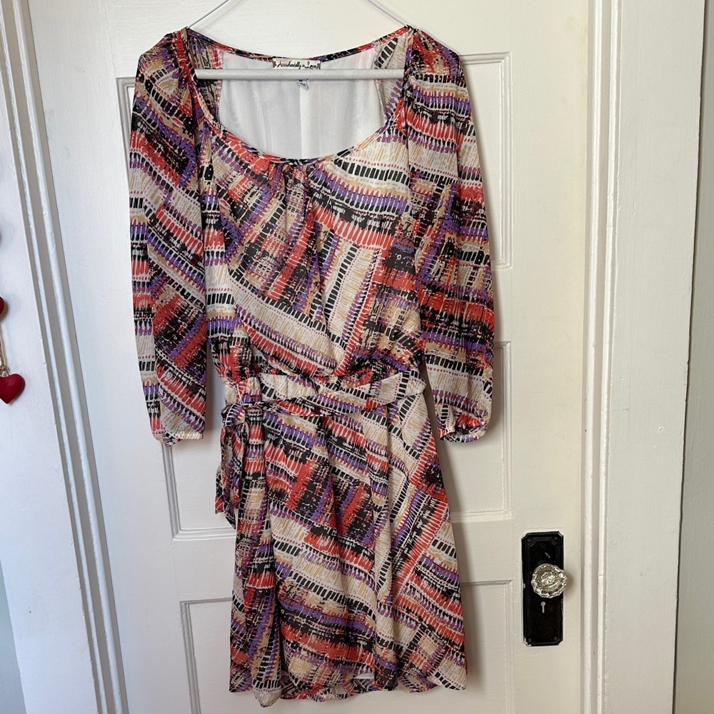 Accidentally In Love Vibrant Long Sleeve Dress